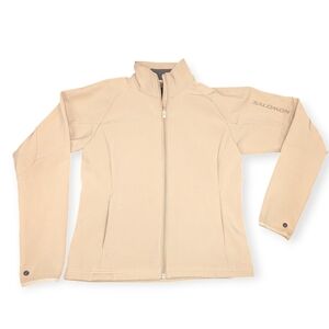 Salomon Womens Funnel Neck Full Zip Classic Fleece Jacket size XS